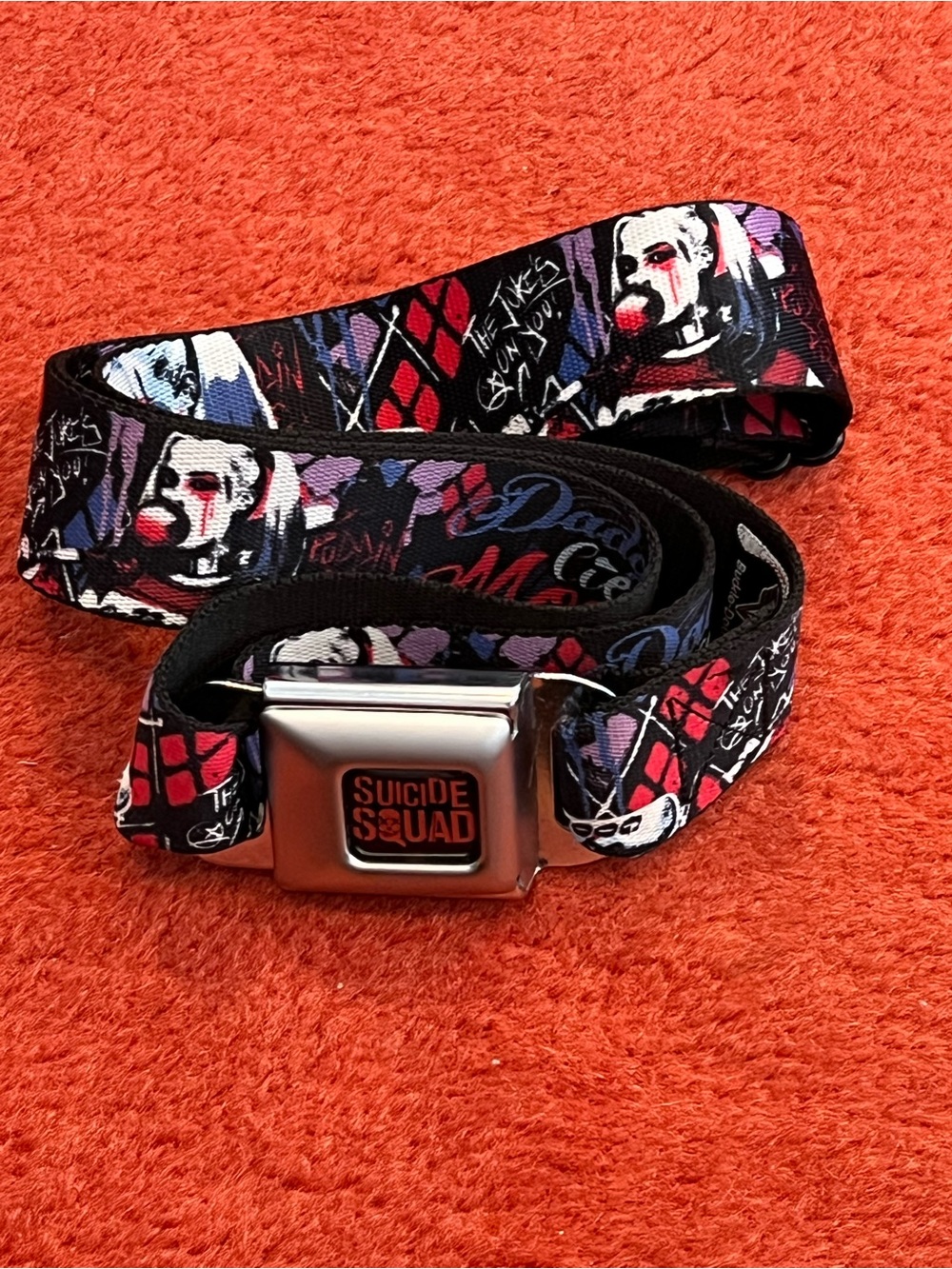Harley Quinn Suicide Squad Seatbelt Belt Red